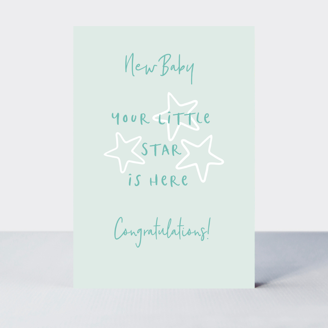 Wonderful You New Baby Little Star Card