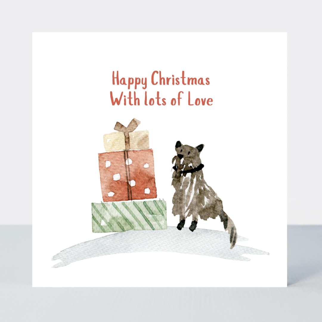 Winterland Happy Christmas Dog & Presents Card