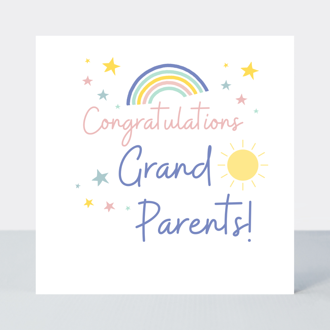 Rainbows Grandparents Congratulations Card – Petimo Rainbows Grandparents Congratulations Card – Petimo