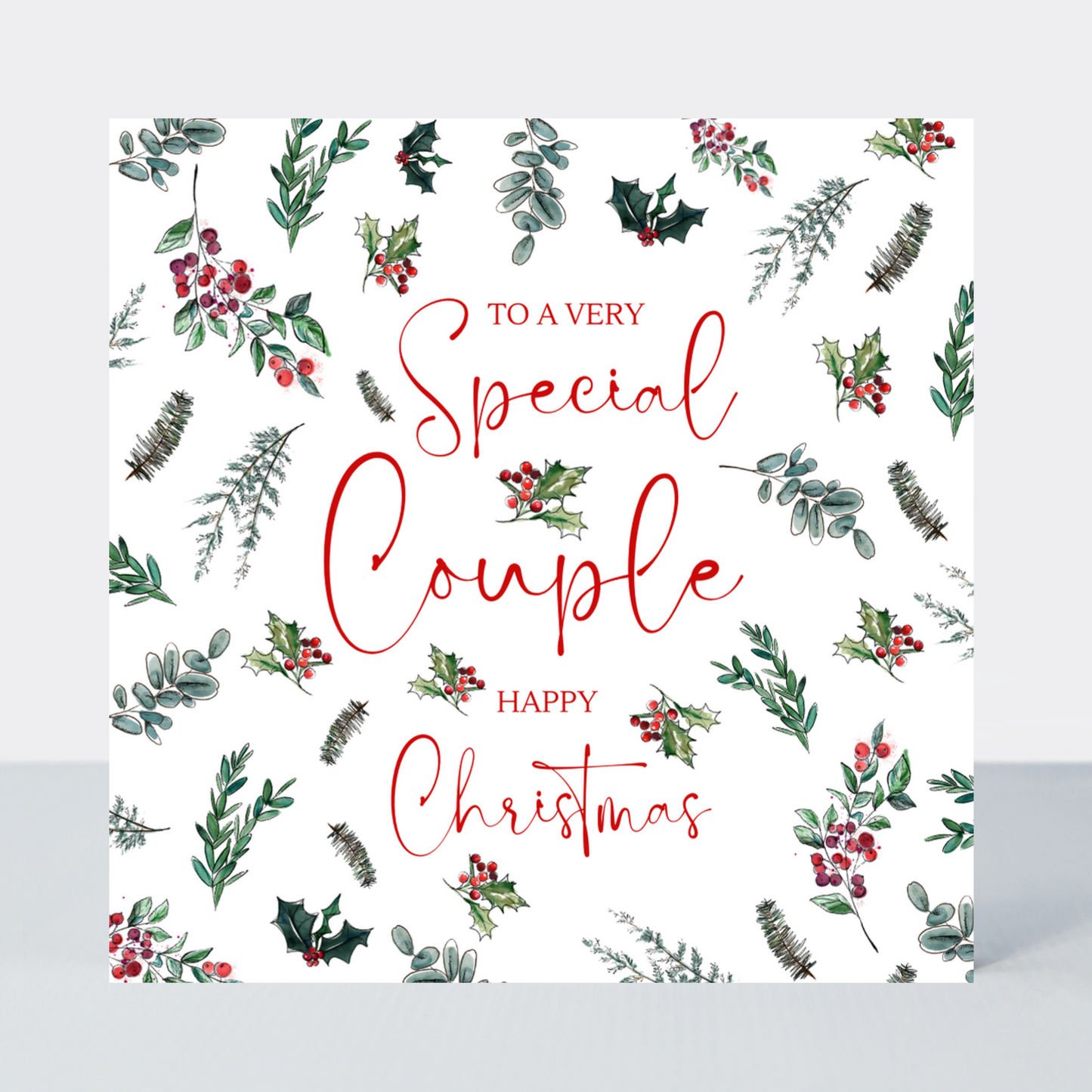 Evergreen Special Couple At Christmas Card