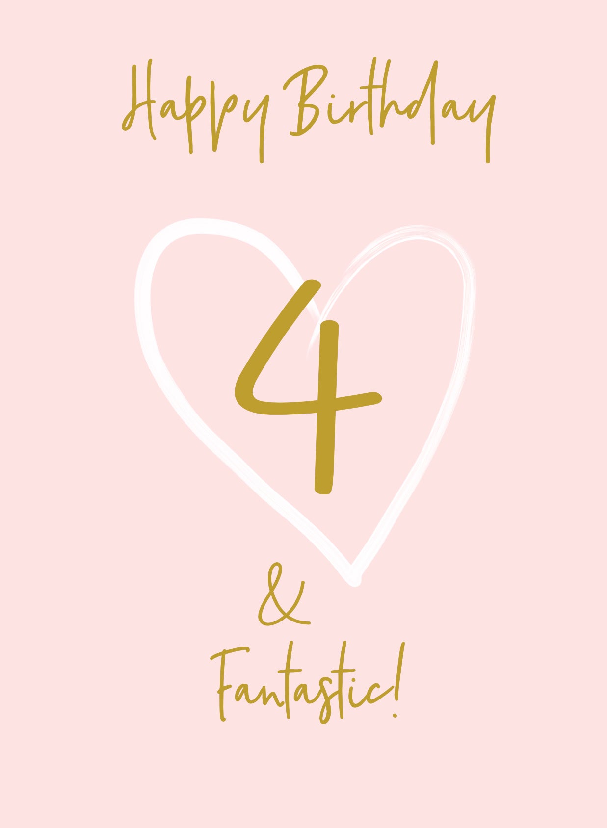 Wonderful You Age 4 Card - Foil