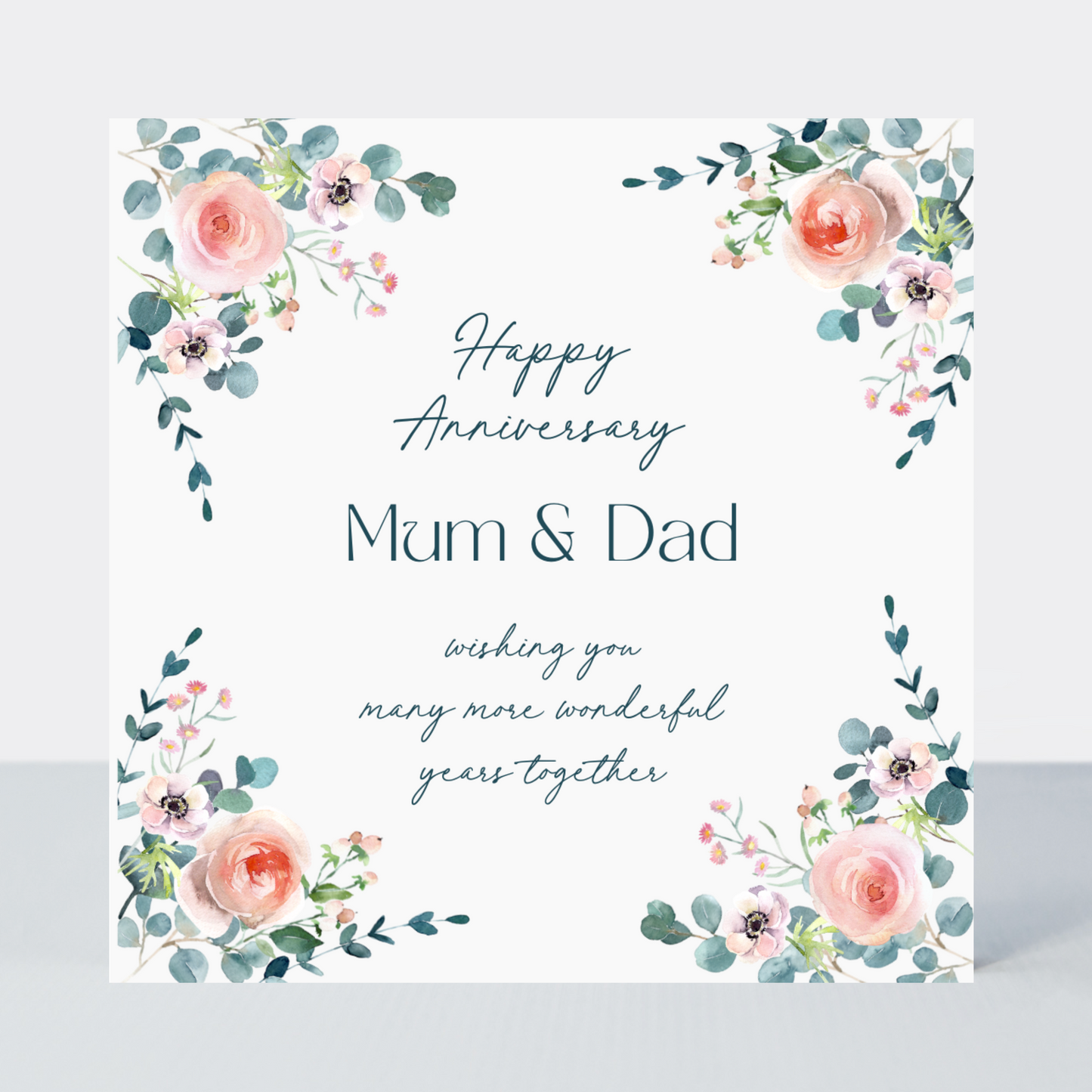Romance Mum & Dad Anniversary Card